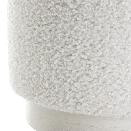Modern European furniture - White Shearling Ottoman - www.oroa.com