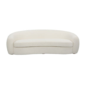White Shearling Curved Sofa by Uttermost Capra