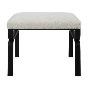 Iron Base White Shearling Bench S by Uttermost Diverge