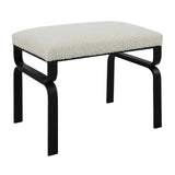 Iron Base White Shearling Bench S | Uttermost Diverge