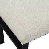 Iron Base White Shearling Bench S | Uttermost Diverge