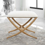 Modern European furniture - Rattan Wrapped Cross-Base Bench S - www.oroa.com