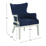 Modern European furniture - Woven Blue Fabric Accent Chair - www.oroa.com