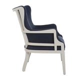 Modern European furniture - Woven Blue Fabric Accent Chair - www.oroa.com