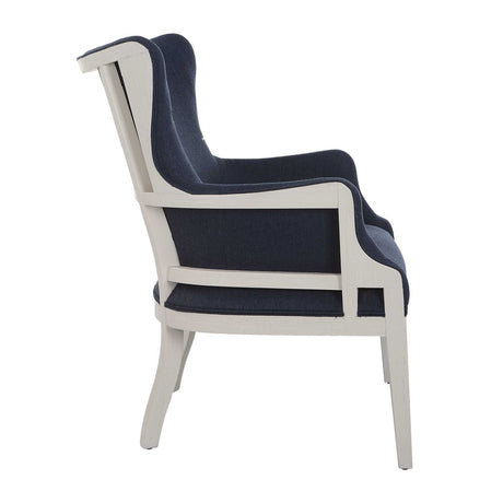 Modern European furniture - Woven Blue Fabric Accent Chair - www.oroa.com