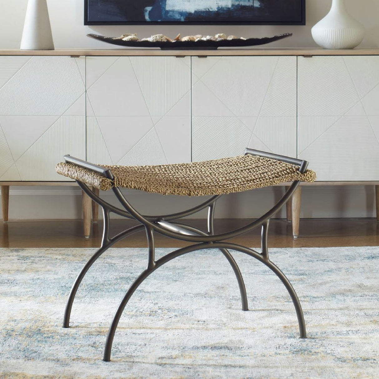   Woven Seagrass Bench S | Oroa.com