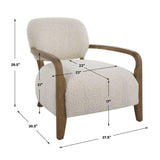 Modern European furniture - Cream Shearling Accent Chair - www.oroa.com