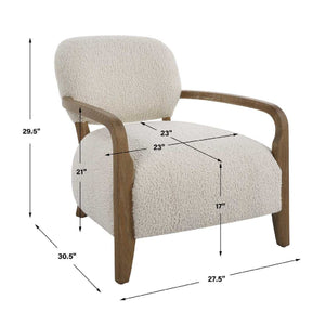   Cream Shearling Accent Chair | Oroa.com