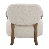 Modern European furniture - Cream Shearling Accent Chair - www.oroa.com