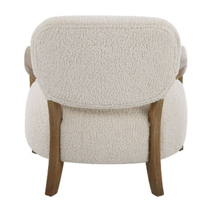   Cream Shearling Accent Chair | Oroa.com