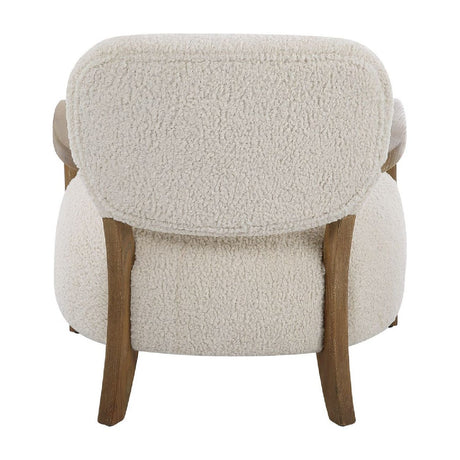Modern European furniture - Cream Shearling Accent Chair - www.oroa.com