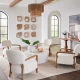 Modern European furniture - Cream Shearling Accent Chair - www.oroa.com