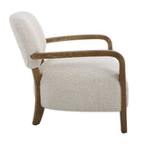 Modern European furniture - Cream Shearling Accent Chair - www.oroa.com