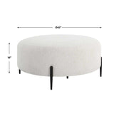 White Shearling Ottoman | Uttermost  Arles