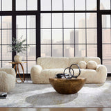 Cream Long-Haired Sheepskin Sofa | Uttermost Abide