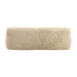 Cream Long-Haired Sheepskin Sofa | Uttermost Abide