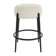 Modern European furniture - White Shearling Counter Stool - www.oroa.com