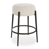 Modern European furniture - White Shearling Counter Stool - www.oroa.com