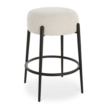 Modern European furniture - White Shearling Counter Stool - www.oroa.com