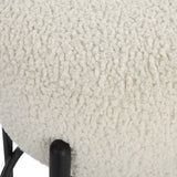Modern European furniture - White Shearling Counter Stool - www.oroa.com