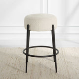 Modern European furniture - White Shearling Counter Stool - www.oroa.com