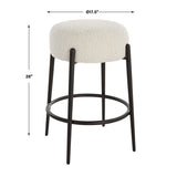Modern European furniture - White Shearling Counter Stool - www.oroa.com