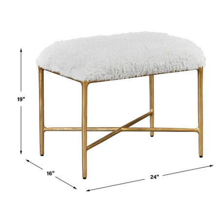 Cream Sheepskin Bench S | Uttermost Charmed