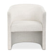 Modern European furniture - White Boucle Barrel Accent Chair - www.oroa.com