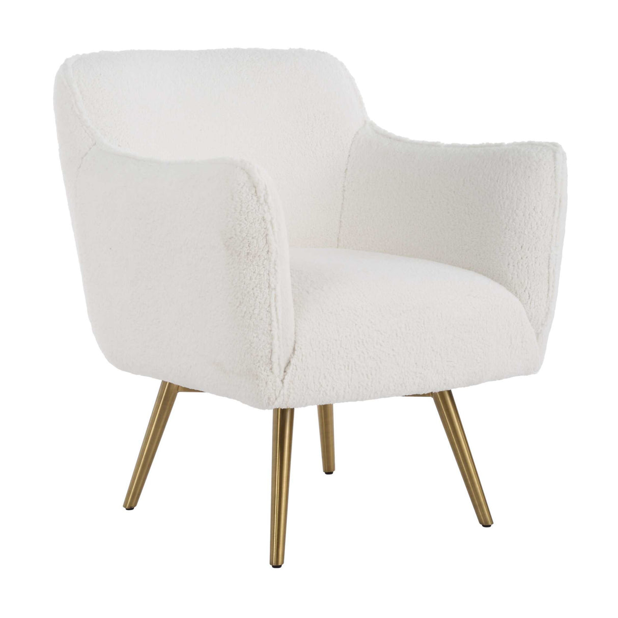   White Sheepskin Swivel Chair | Oroa.com