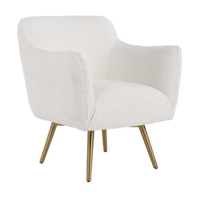 White Sheepskin Swivel Chair by Uttermost Oasis