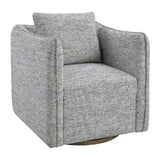 Flanged Edge Swivel Chair | Uttermost Corben