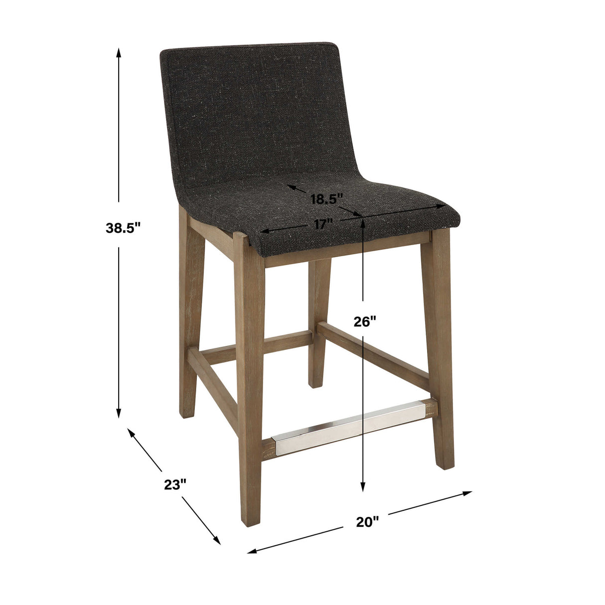   Brown Padded Counter Stool | Oroa.com