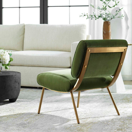 Green Velvet Accent Chair | Uttermost Knoll