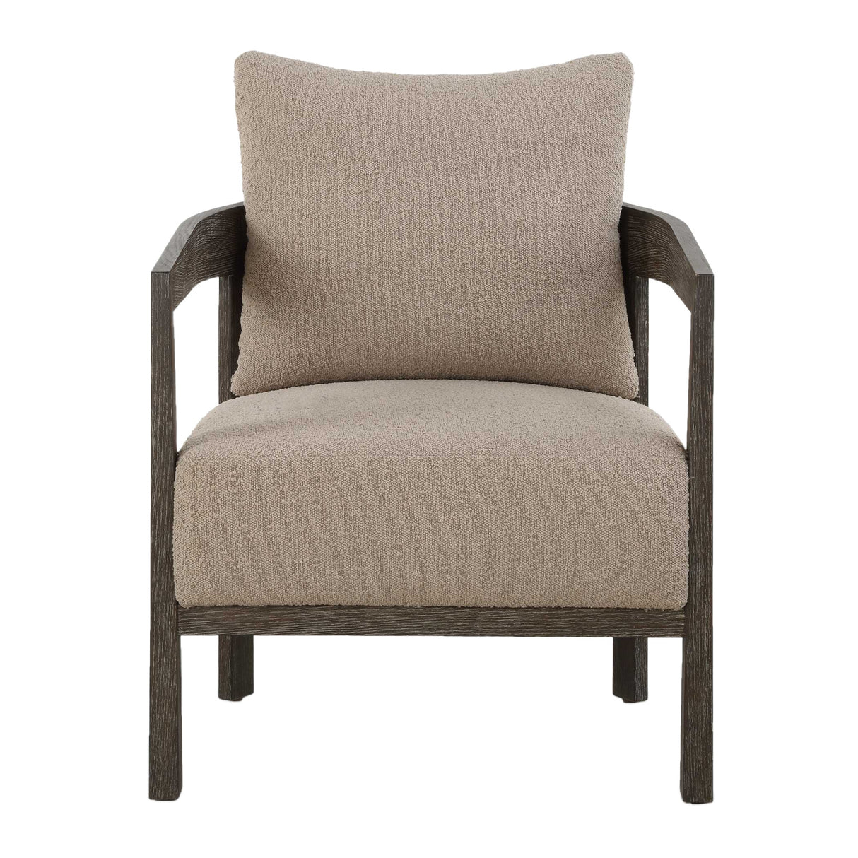   Beige Boucle Accent Chair | Oroa.com