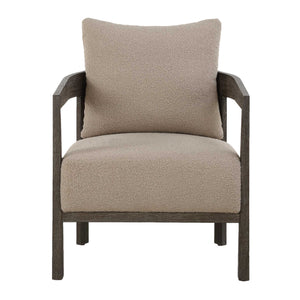   Beige Boucle Accent Chair | Oroa.com