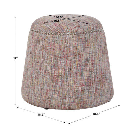 Modern European furniture - Confetti Chenille Ottoman - www.oroa.com