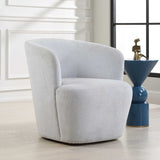 Barrel Style Swivel Chair | Uttermost Mist