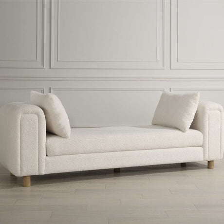Modern European furniture - White Sheepskin Oversized Bench - www.oroa.com