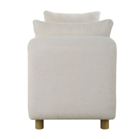 Modern European furniture - White Sheepskin Oversized Bench - www.oroa.com