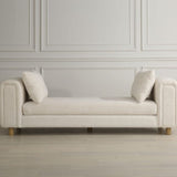 Modern European furniture - White Sheepskin Oversized Bench - www.oroa.com