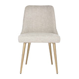 Taupe Fabric Sloped Dining Chair | Uttermost Bramwell