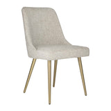 Taupe Fabric Sloped Dining Chair | Uttermost Bramwell