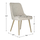 Taupe Fabric Sloped Dining Chair | Uttermost Bramwell