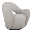 Modern European furniture - Beige Cutout-Back Swivel Chair - www.oroa.com