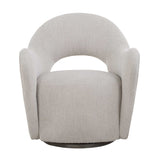 Modern European furniture - Beige Cutout-Back Swivel Chair - www.oroa.com