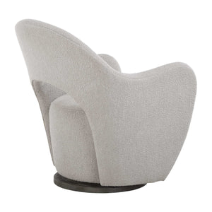   Beige Cutout-Back Swivel Chair | Oroa.com