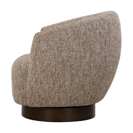 Modern European furniture - Brown Barrel Swivel Chair - www.oroa.com