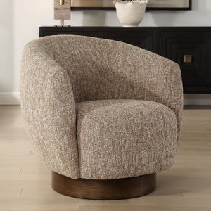   Brown Barrel Swivel Chair | Oroa.com