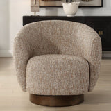 Modern European furniture - Brown Barrel Swivel Chair - www.oroa.com