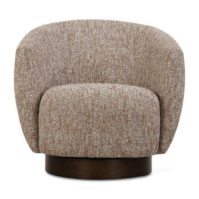 Brown Barrel Swivel Chair by Uttermost Dunes